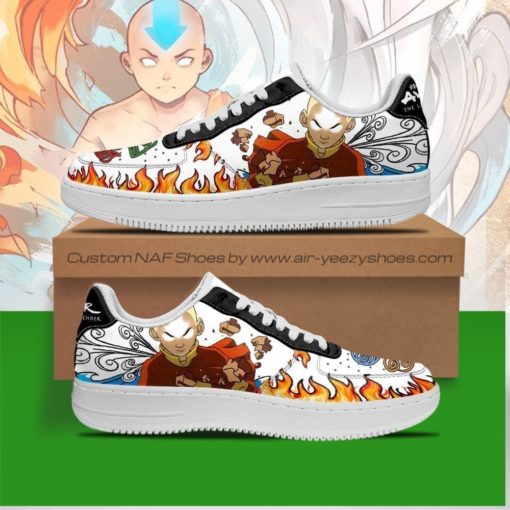 Aang Avatar Airbender Sneakers Four Nation Tribes Avatar Anime