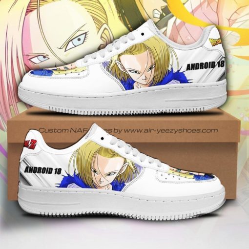 Android 18 Sneakers Custom Dragon Ball Z Air Force Shoes