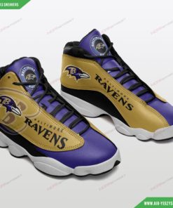 Baltimore Ravens Football Air JD13 Sneakers 68