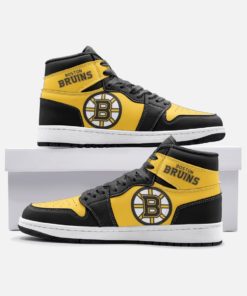 Boston Bruins Jordan 1 High Sneakers Boots