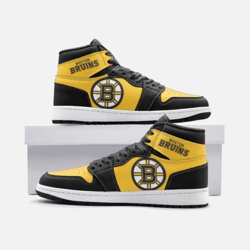 Boston Bruins Jordan 1 High Sneakers Boots