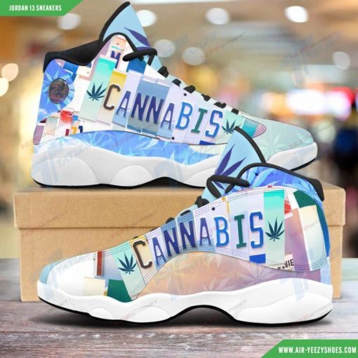 Cannabis License Plate Air Jordan Sneakers JD13 Xiii Shoes