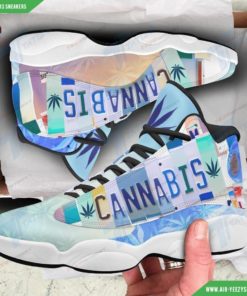 Cannabis License Plate Air Jordan Sneakers JD13 Xiii Shoes