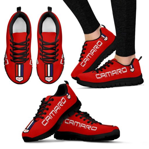 Chevrolet Camaro Breathable Running Shoes Red Hot