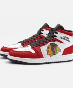 Chicago Blackhawks Team Jordan 1 Sneakers - Chicago Blackhawks Custom Shoes