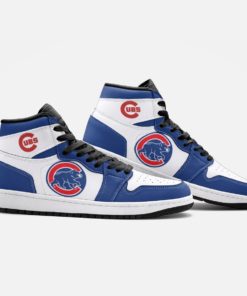 Chicago Cubs Team Custom Jordan 1 High Sneakers