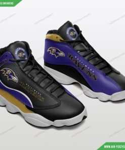 Custom Baltimore Ravens Air Jordan 13 Sneakers 4