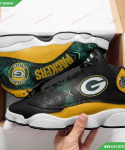 Custom Green Bay Packers Football Air Jordan 13 Sneakers 88