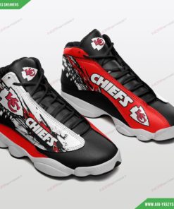 Custom Kansas City Chiefs Football Air JD13 Shoes 22