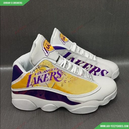 Custom Los Angeles Lakers Air Jordan 13 Sneakers 83