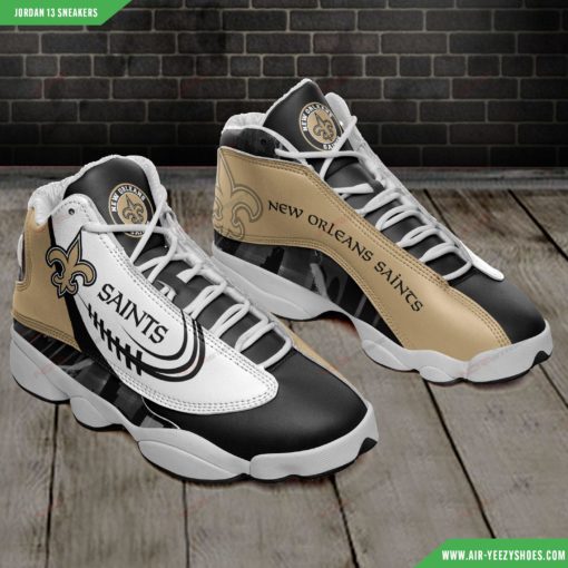 Custom New Orleans Saints Football Air Jordan 13 Custom Sneakers 2