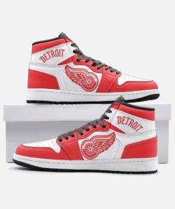 Detroit Red Wings Hockey Team Jordan Sneakers – Custom Shoes