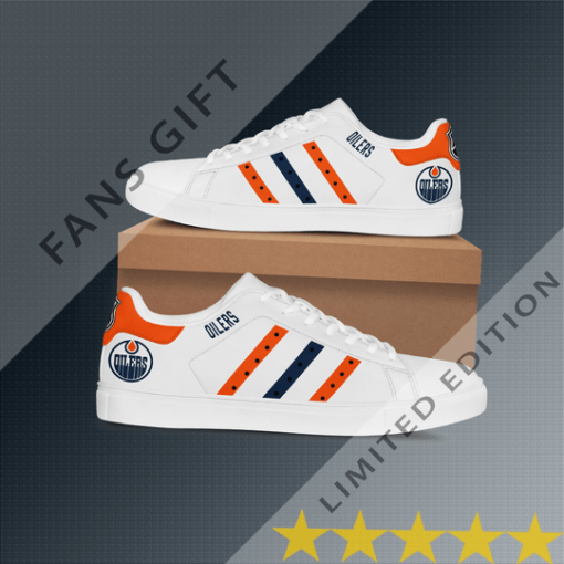 Edmonton Oilers Custom Stan Smith Shoes