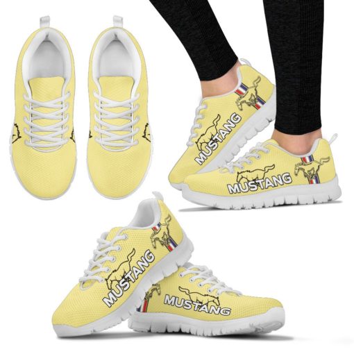 Ford Mustang Breathable Running Shoes Light Yelow
