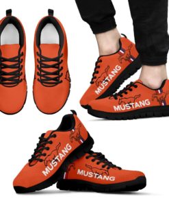 Ford Mustang Breathable Running Shoes Orange