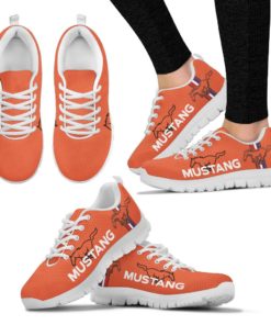 Ford Mustang Breathable Running Shoes Orange