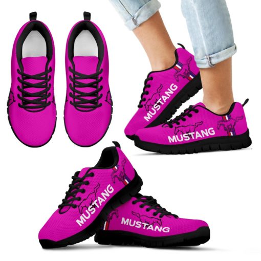 Ford Mustang Breathable Running Shoes Pink