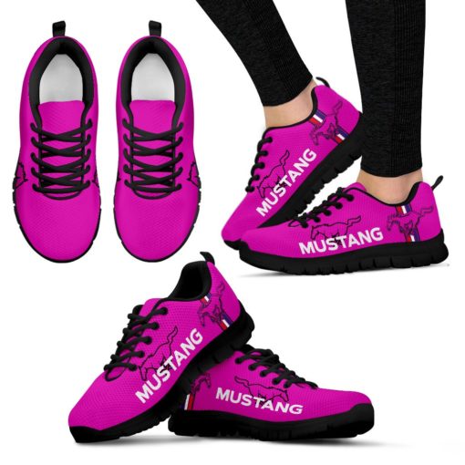 Ford Mustang Breathable Running Shoes Pink