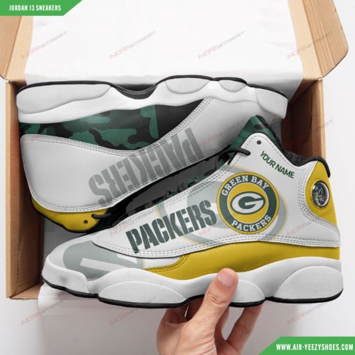 Green Bay Packers Personalized Football Air Jordan 13 Shoes