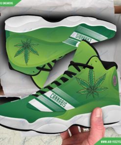 Green Cannabis Weed Air Jordan Sneakers JD13 Xiii Shoes