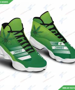 Green Cannabis Weed Air Jordan Sneakers JD13 Xiii Shoes