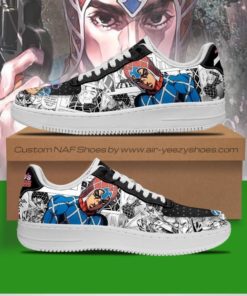 Guido Mista Sneakers Manga Style JoJo's Air Force Shoes