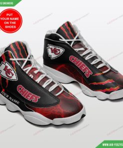 Kansas City Chiefs Personalized Football Air JD13 Sneakers