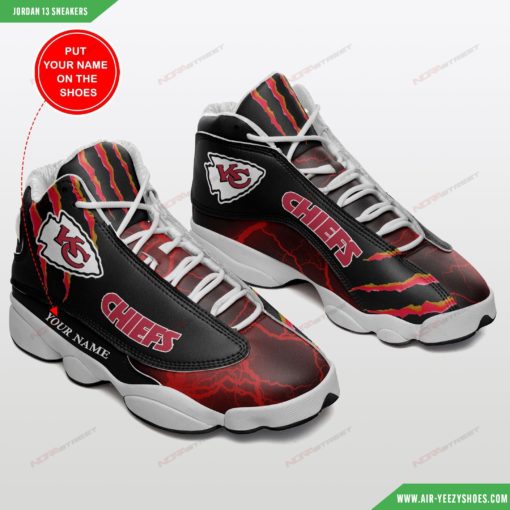 Kansas City Chiefs Personalized Football Air JD13 Sneakers