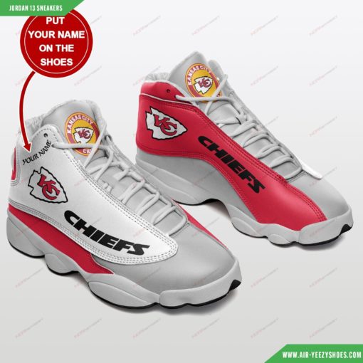 Kansas City Chiefs Personalized Football Air Jordan 13 Sneakers
