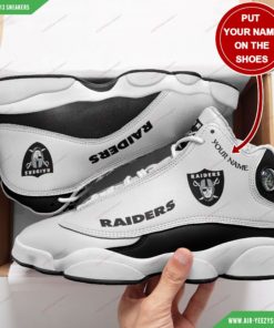 Las Vegas Raiders Personalized Football Air Jordan 13 Sneakers