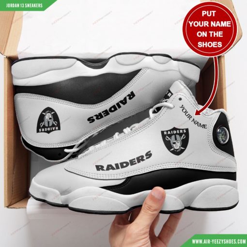 Las Vegas Raiders Personalized Football Air Jordan 13 Sneakers