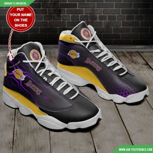 Los Angeles Lakers Personalized Air JD13 Custom Shoes