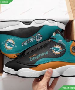 Miami Dolphins Football Air JD13 Sneakers 454