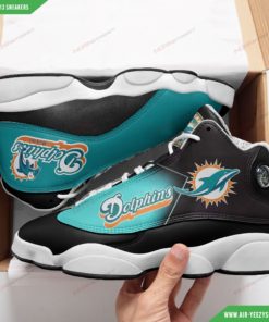 Miami Dolphins Football Air JD13 Sneakers 56