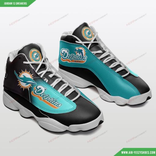 Miami Dolphins Football Air JD13 Sneakers 56