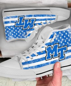 Middle Tennessee State Blue Raiders Canvas High Top Shoes