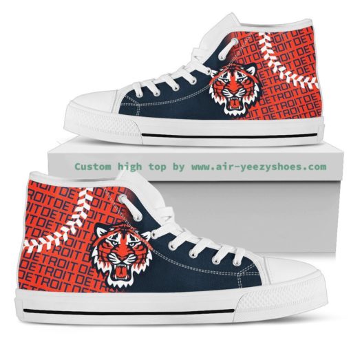 MLB Detroit Tigers Canvas High Top Shoes