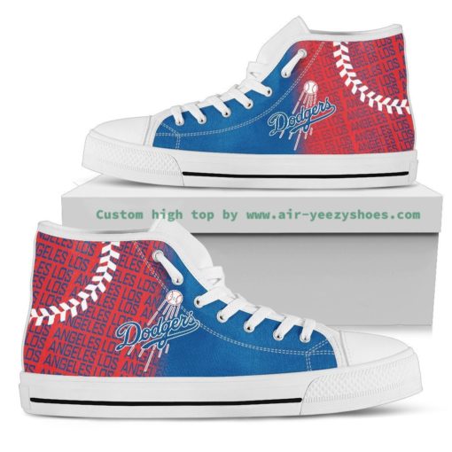 MLB Los Angeles Dodgers Canvas High Top Shoes