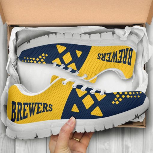 MLB Milwaukee Brewers Breathable Running Shoes AYZSNK213