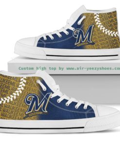 MLB Milwaukee Brewers High Top Shoes