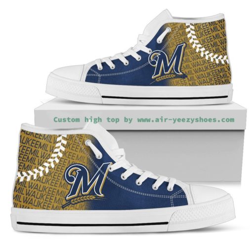 MLB Milwaukee Brewers High Top Shoes