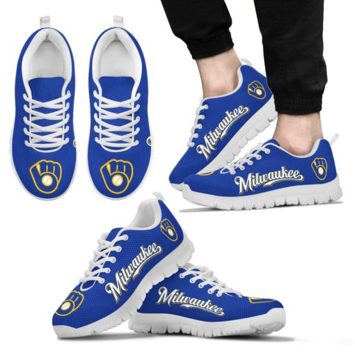 MLB Milwaukee Brewers Retro Breathable Running Shoes