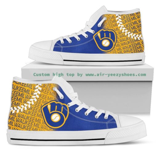 MLB Milwaukee Brewers Retro High Top Shoes