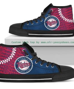 MLB Minnesota Twins Canvas High Top Shoes