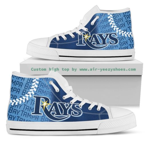 MLB Tampa Bay Rays Canvas High Top Shoes