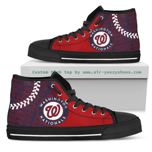 MLB Washington Nationals Canvas High Top Shoes