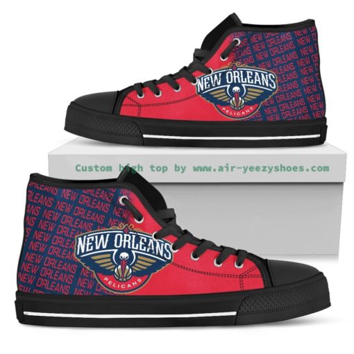 NBA New Orleans Pelicans Canvas High Top Shoes