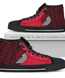 NBA Portland Trail Blazers Canvas High Top Shoes
