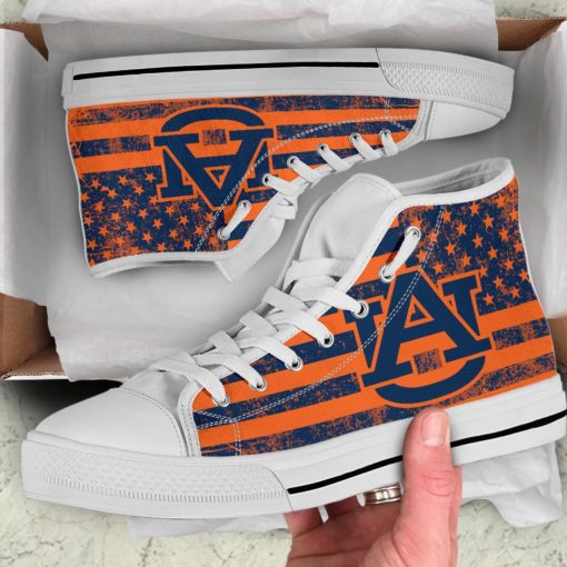 NCAA Auburn Tigers Canvas High Top Shoes