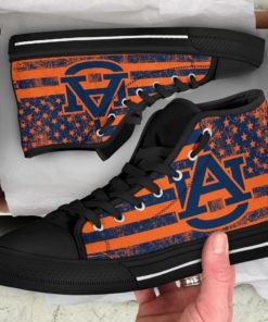NCAA Auburn Tigers Canvas High Top Shoes